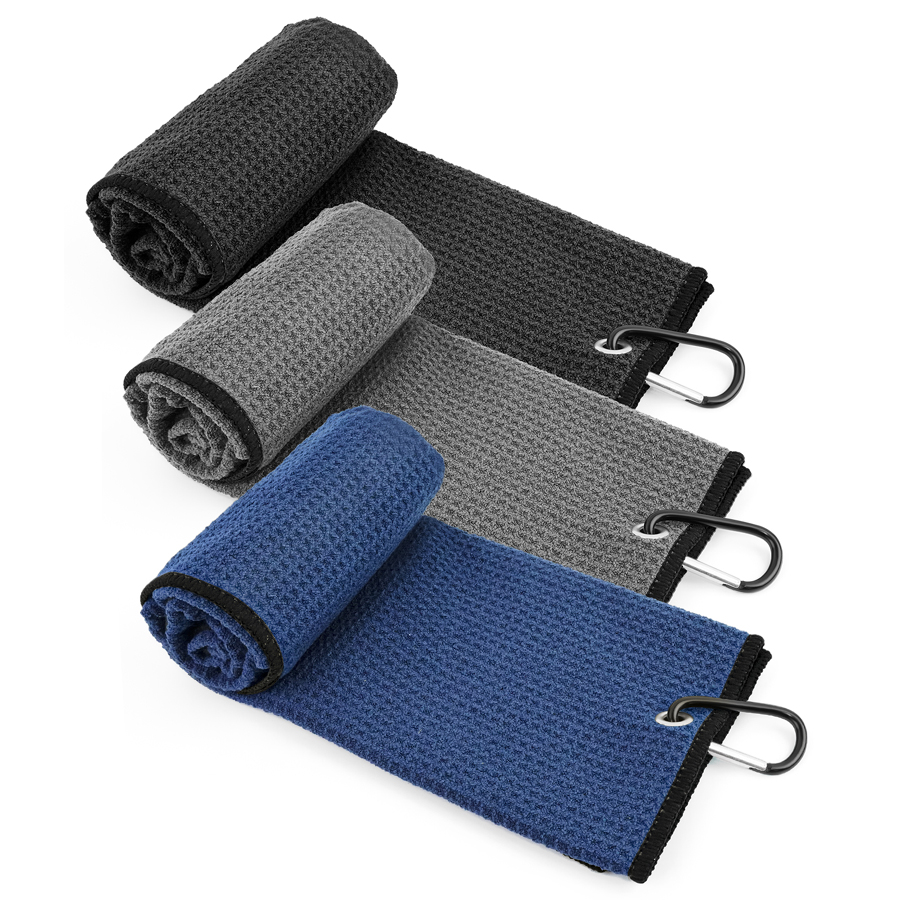 Golf Towel Waffle - Mikrofiber Golf Havlusu Karabina Klipsli Waffle
