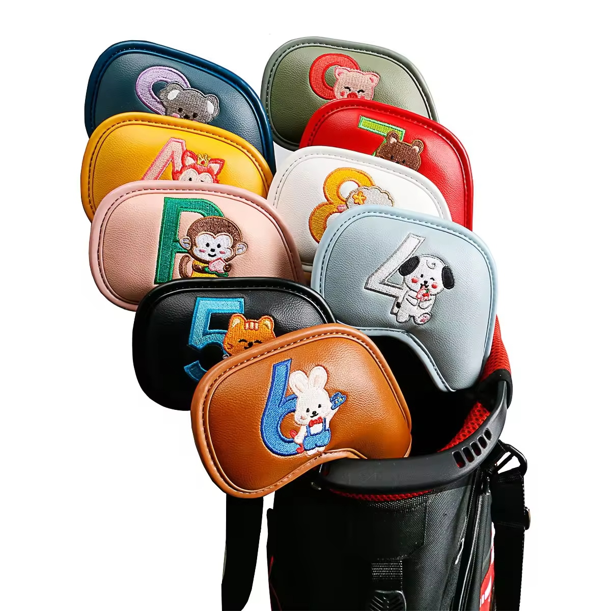 Golf Equipment And Accessories - 9 adet sevimli karikatür hayvan Golf