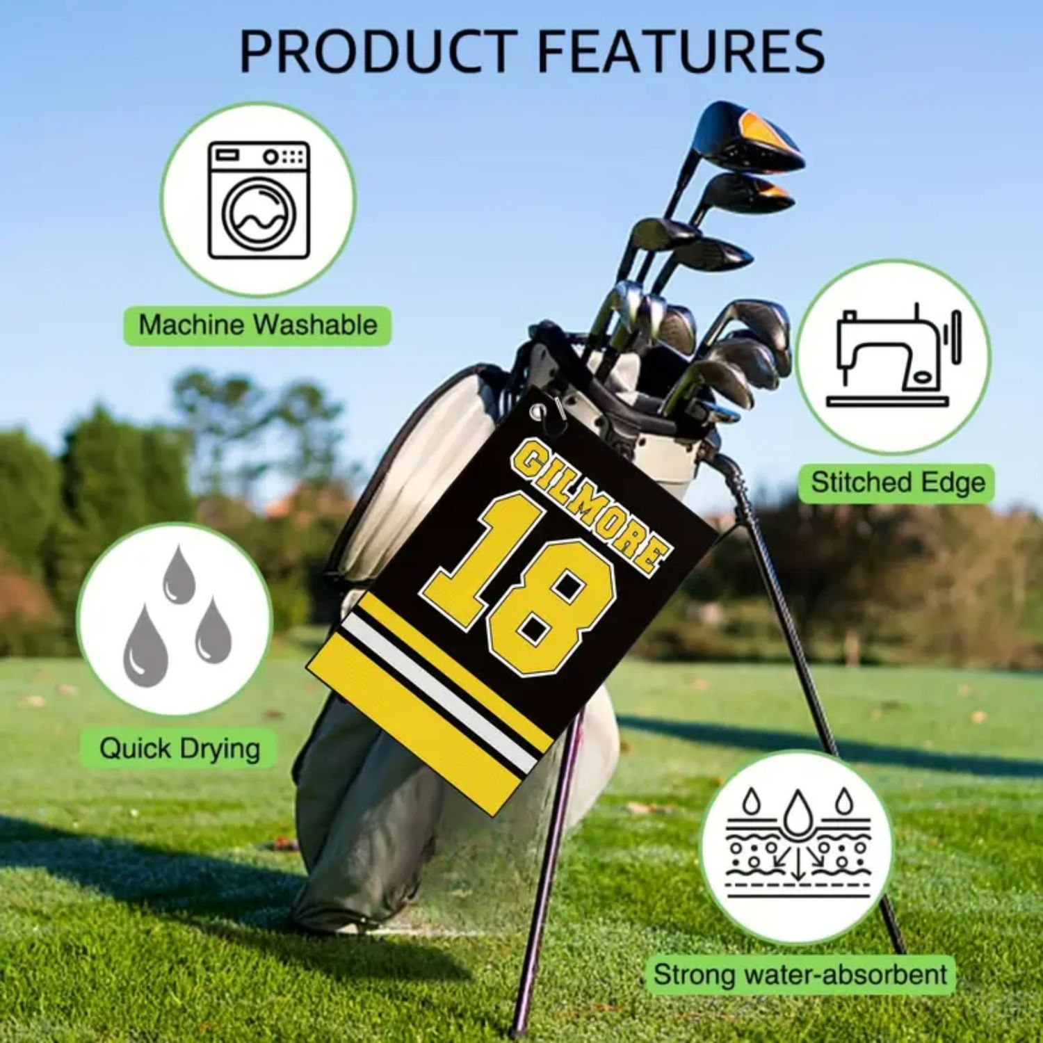 Happy Gilmore Design Mikrofibe - Golf Towel Waffle incelemesi ve fiyatı