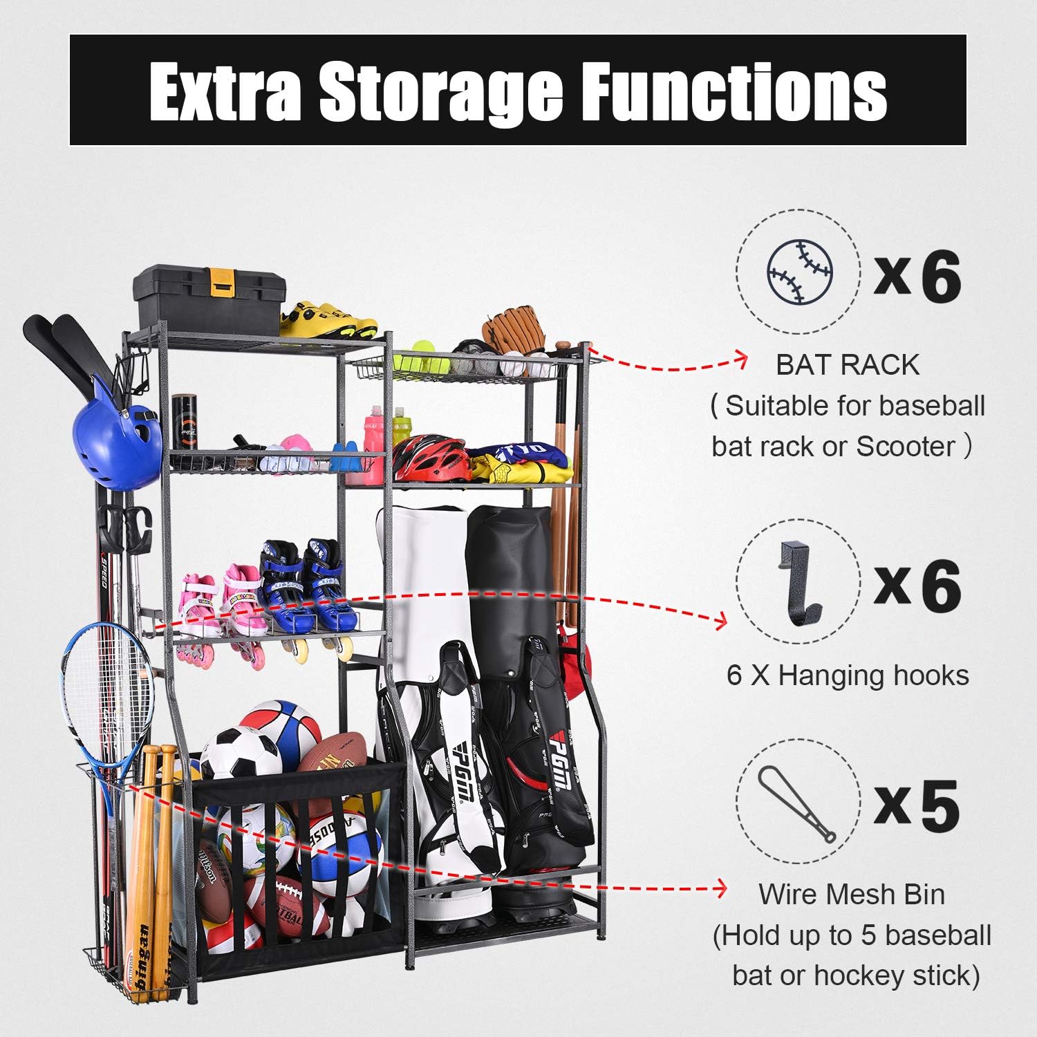 Garaj Spor Ekipmanları Saklama - Golf Equipment Garage Storage incelemesi ve fiyatı
