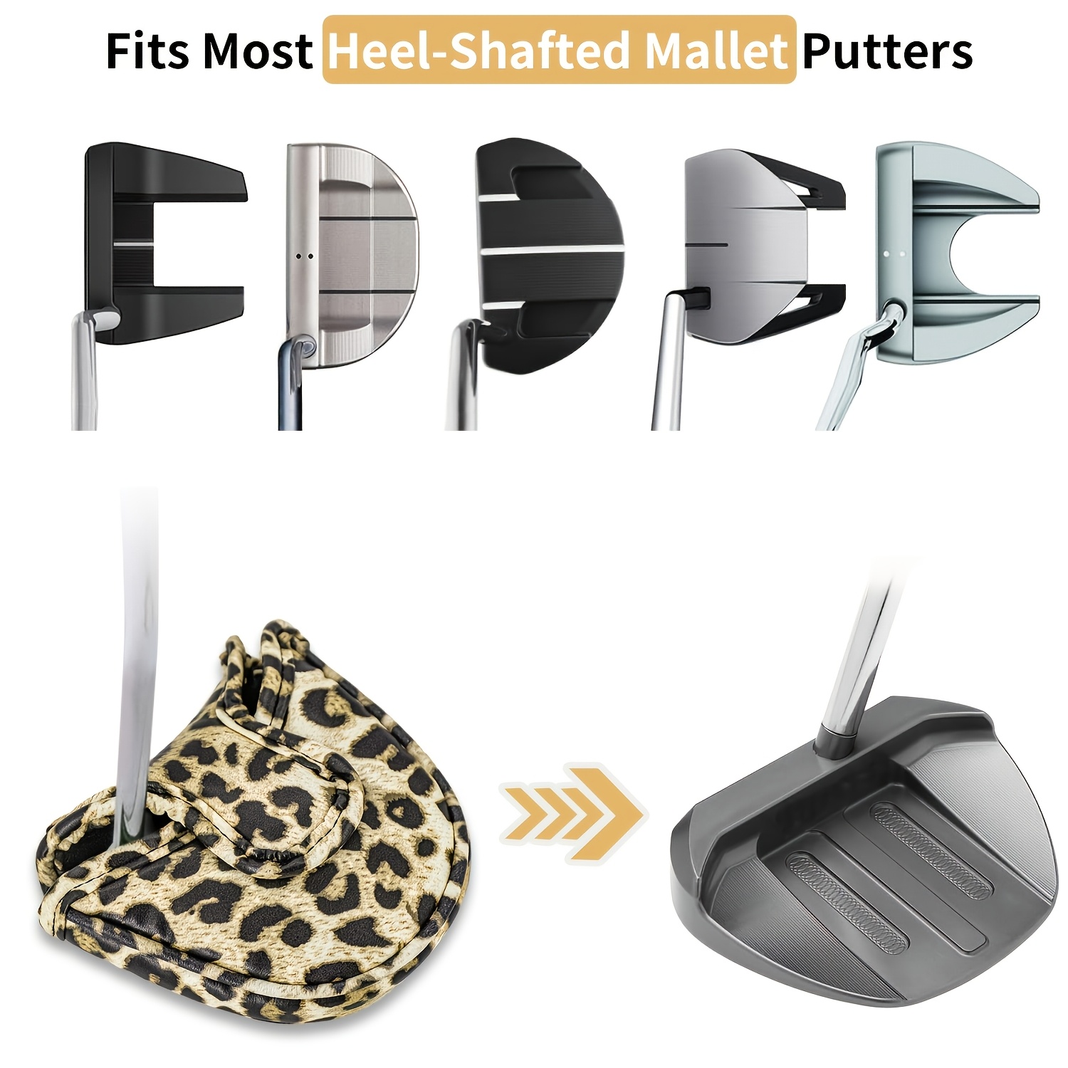 1 adet Leopar Desenli Golf Put - Putter Mallet Blade incelemesi ve fiyatı
